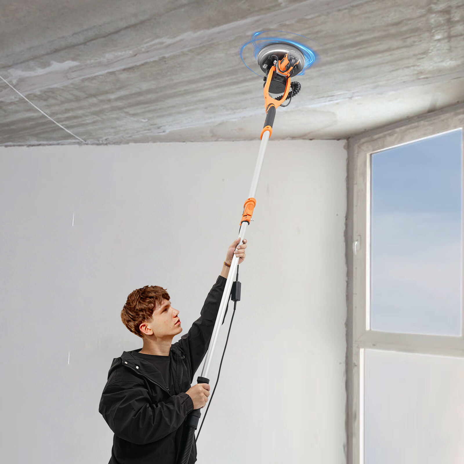 Electric Ceiling Wall Sander Variable Speed Dustless Drywall Sanding Machine