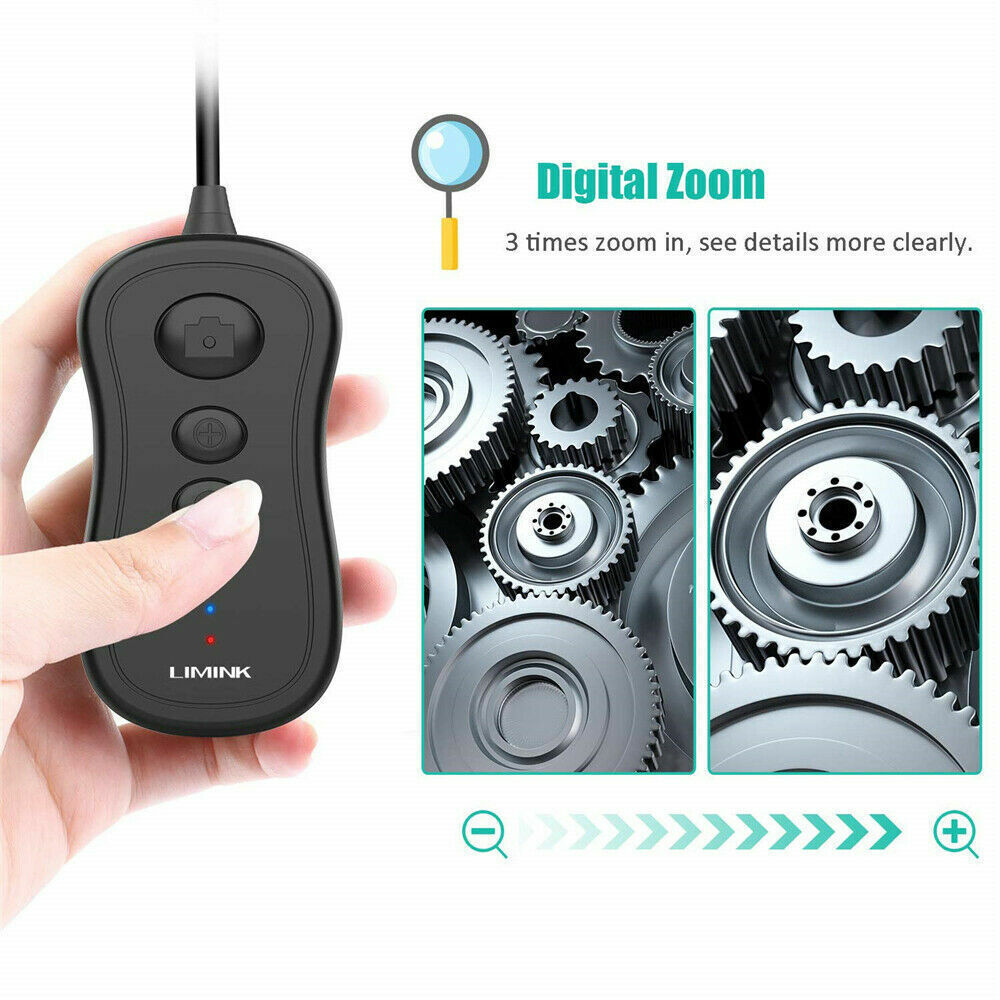 5.5mm Wi-Fi Wireless Endoscope Borescope Semi-rigid Cable Inspection Camera 49ft