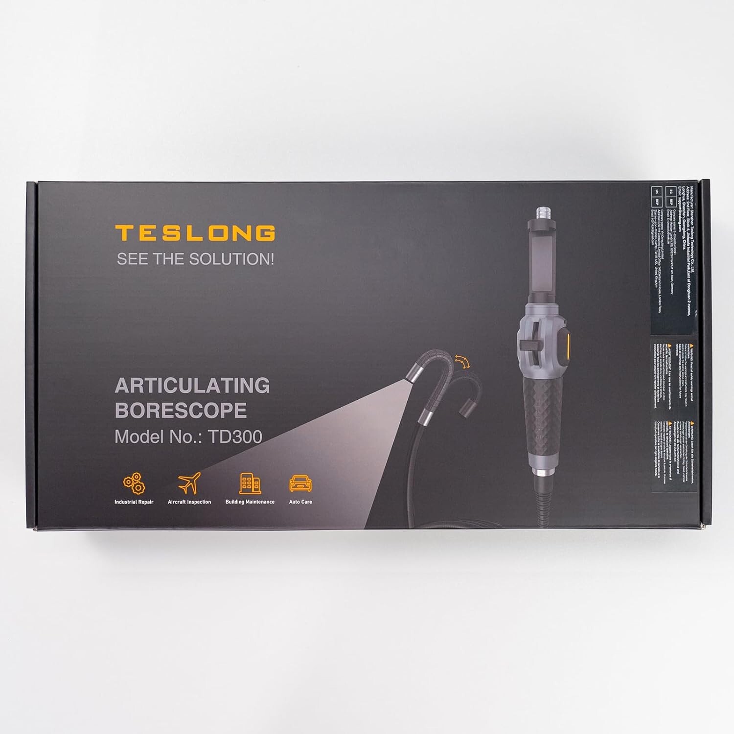 Teslong Two-Way 180° Articulating Borescope USB-C Endoscope Camera for iPhone 16