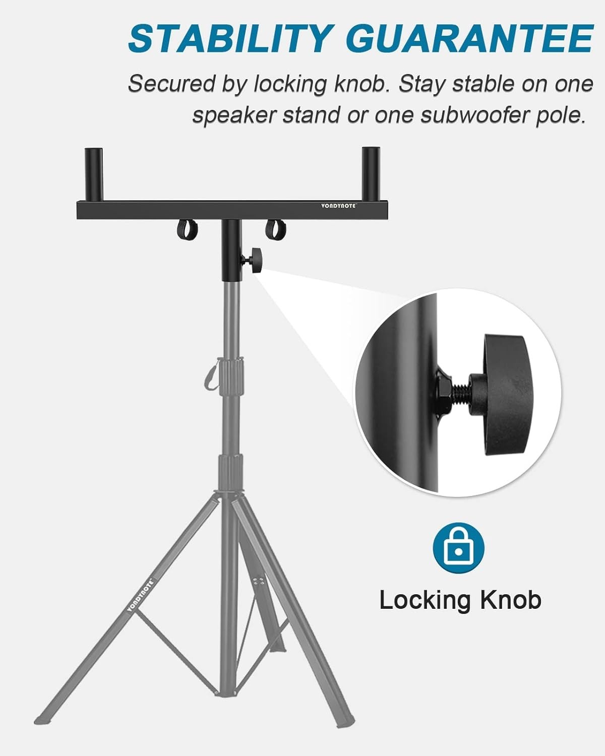 Dual Speaker Pole Mount Adapter Set with Cable Management System for Easy Setup