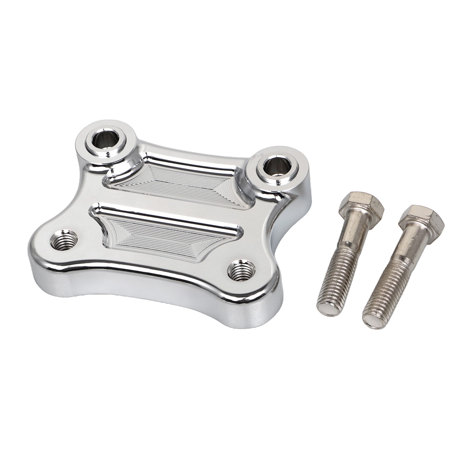 CNC Chrome Handlebar Riser Pull Back Plate For Harley Electra Street Glide FLHX