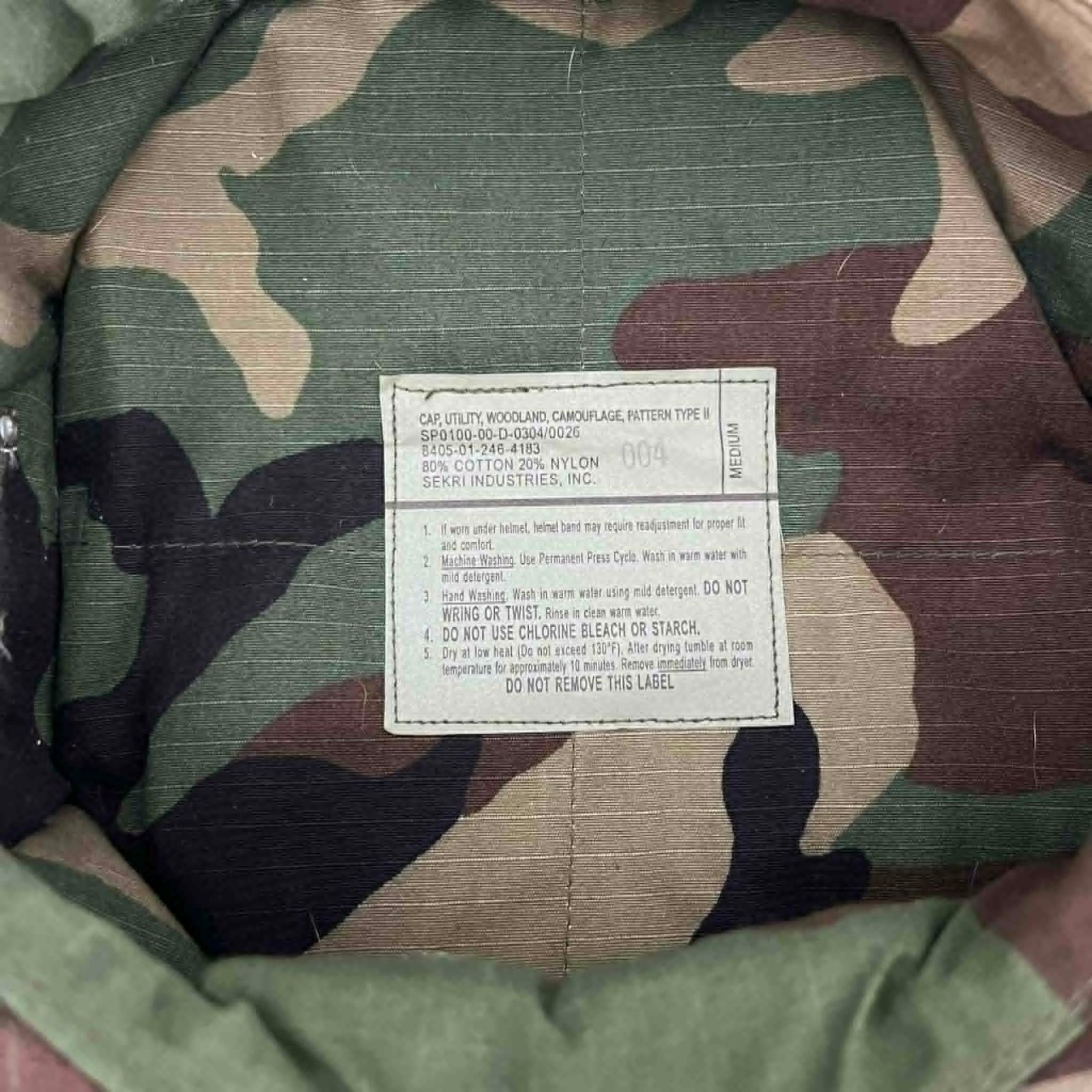 US Army Woodland Utility Camo Type II Size Medium