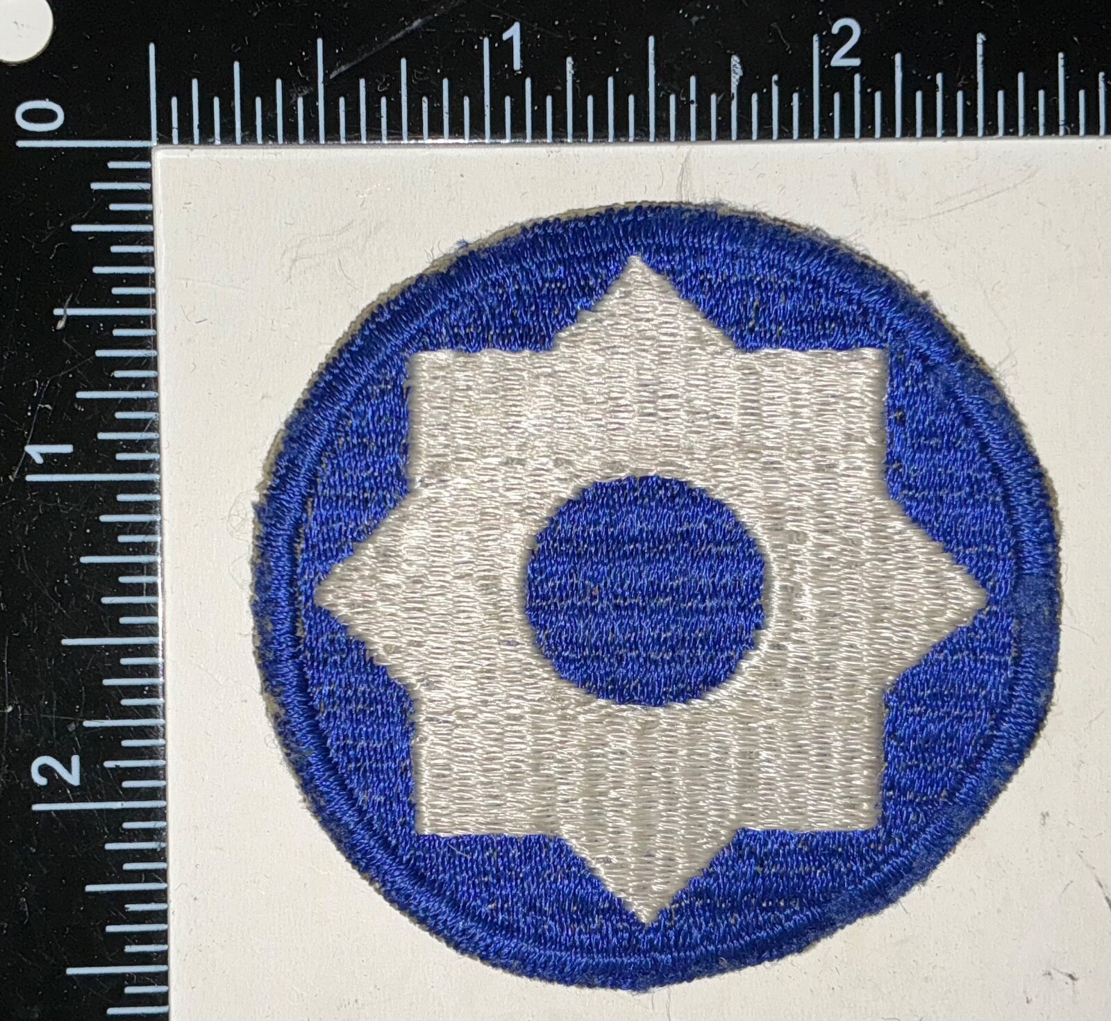 WWII US Army 8th Service Command GEMSCO ROW WEAVE Patch