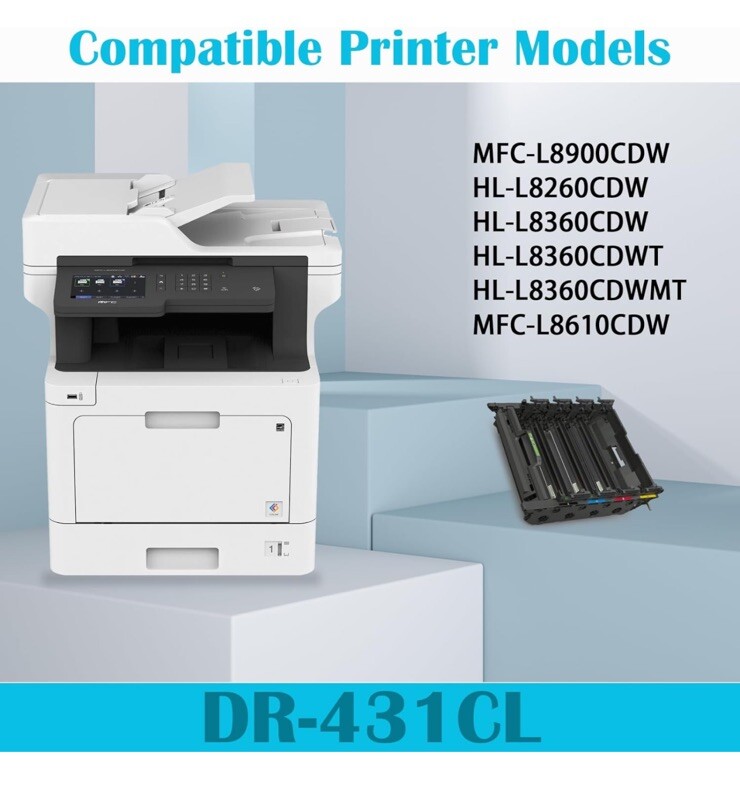 DR431CL Drum Imaging Unit Replacement for Brother DR-431CL Printer HL-L8260CDW