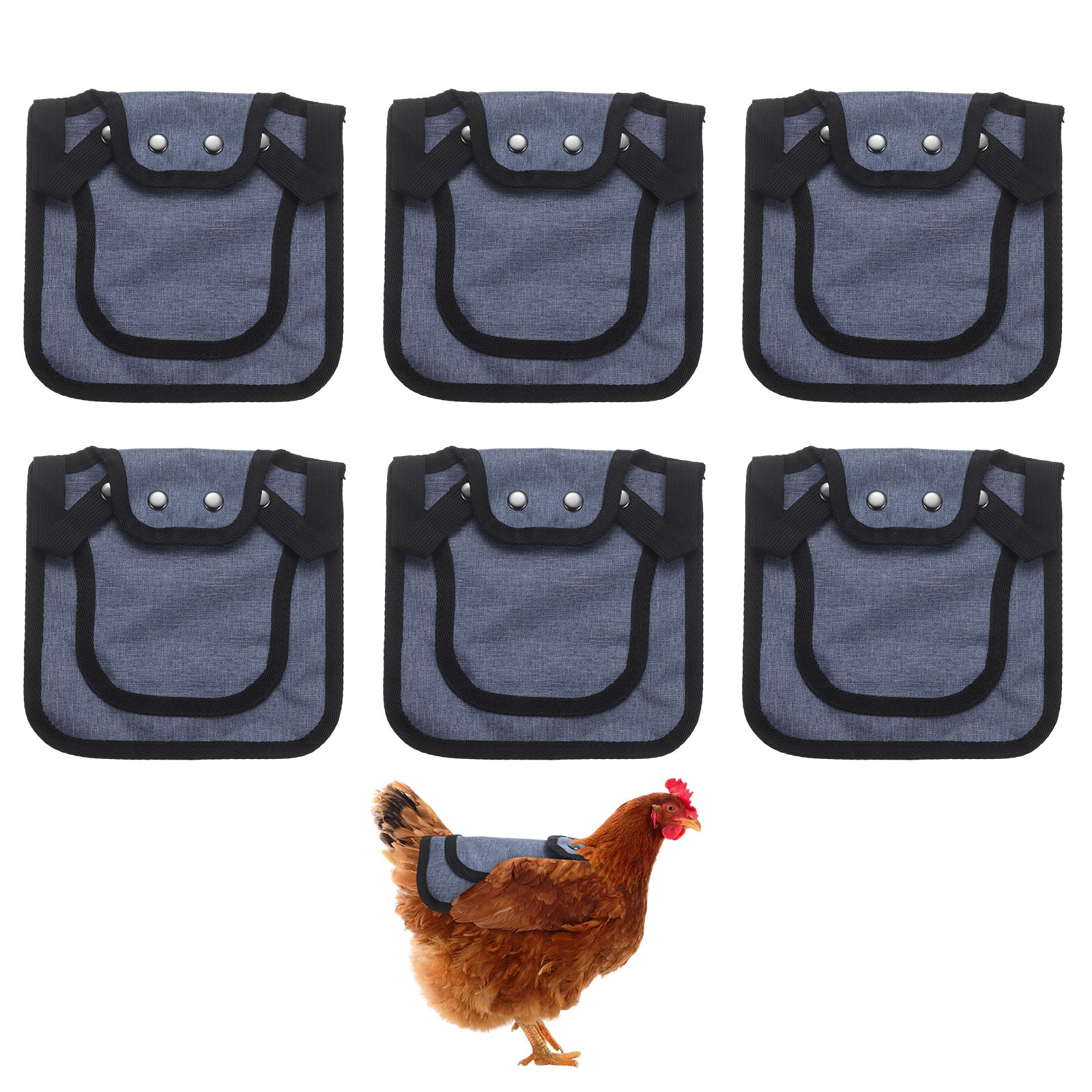 6-Pack Chicken Saddle with Adjustable Strap for Hens [Lavender]