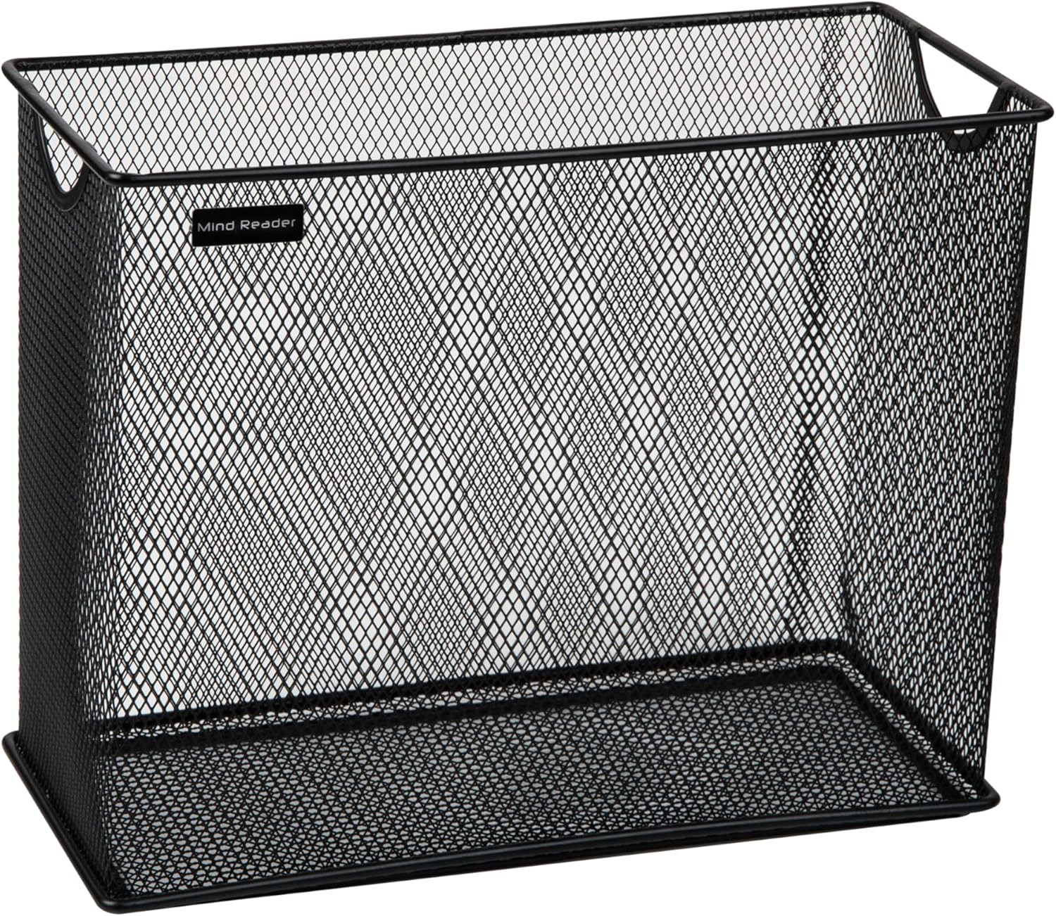 Vertical File Storage Desktop Organizer Hanging Files Office Metal Mesh 12.25"L