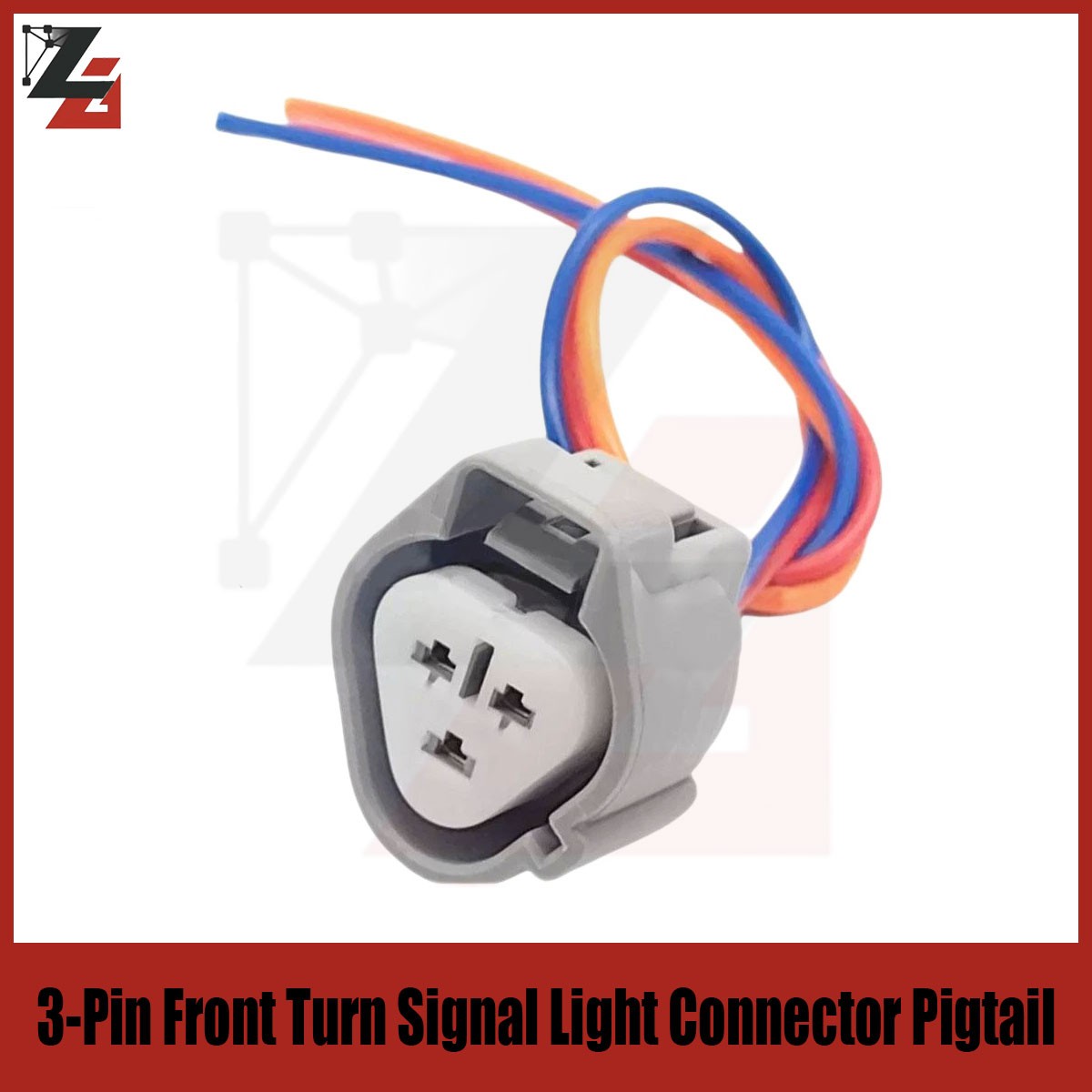 3-Way Front Turn Signal Light Connector Pigtail fit for Nissan Rogue 2014-2022