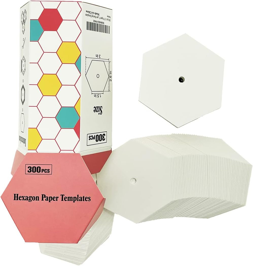 300 Pcs 1.5" Paper Piecing for Beginners DIY Patchwork Sewing Crafts, Quilting T