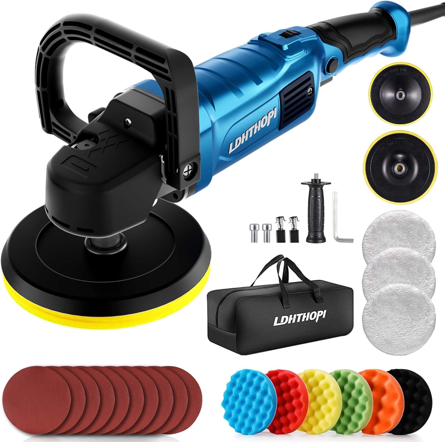 Buffer Polisher, 1800W 6 inch/7 inch Rotary Polisher Waxer,