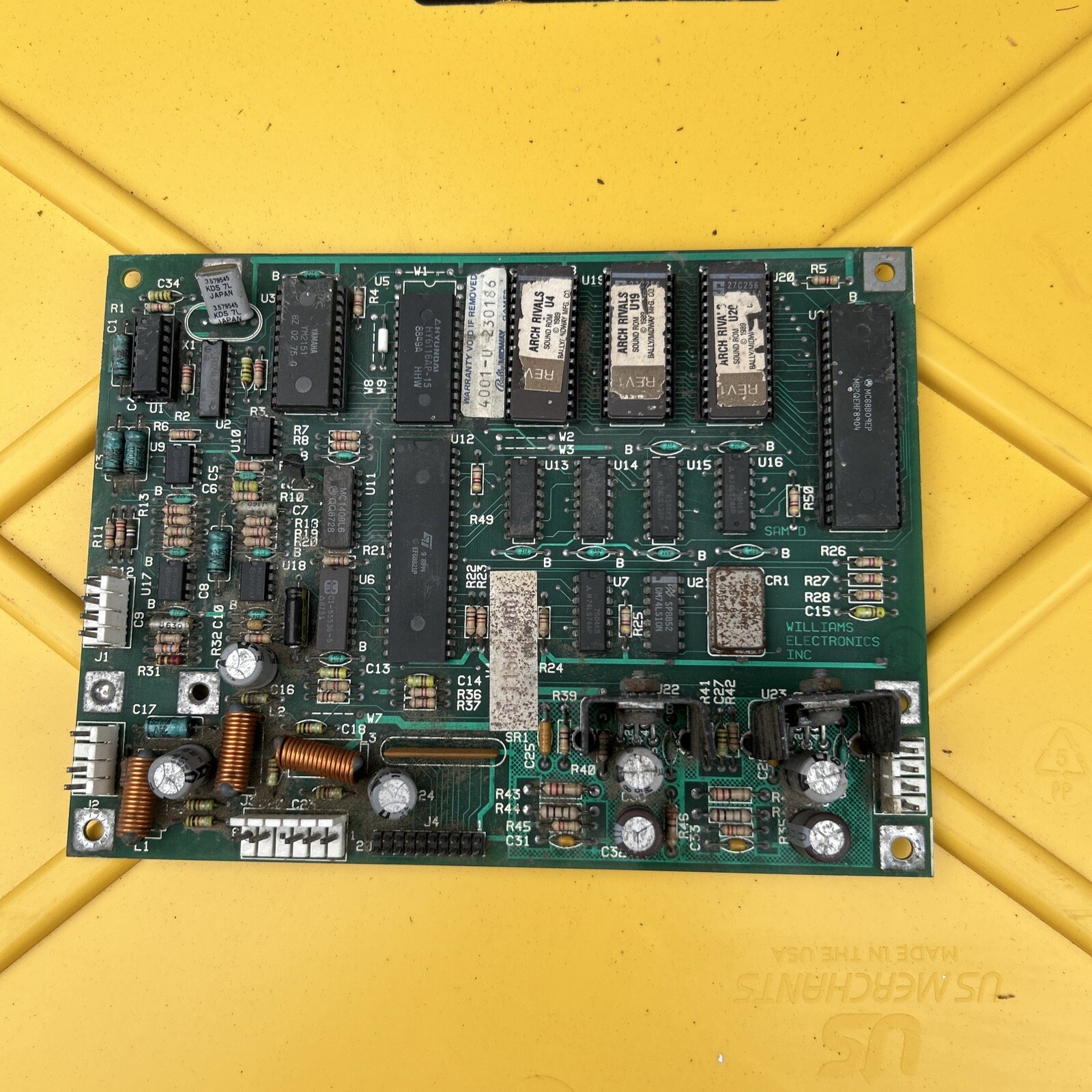Untested Williams Pinball Sound Arch Rivals arcade  Video game board PCB C79-3