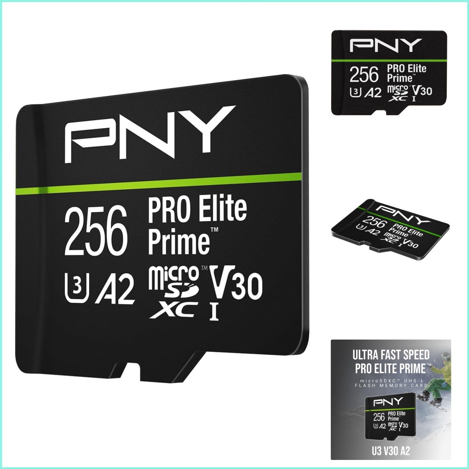 256GB PRO Elite Prime UHS-I microSDXC - Fast 4K Recording, A2 App Performance