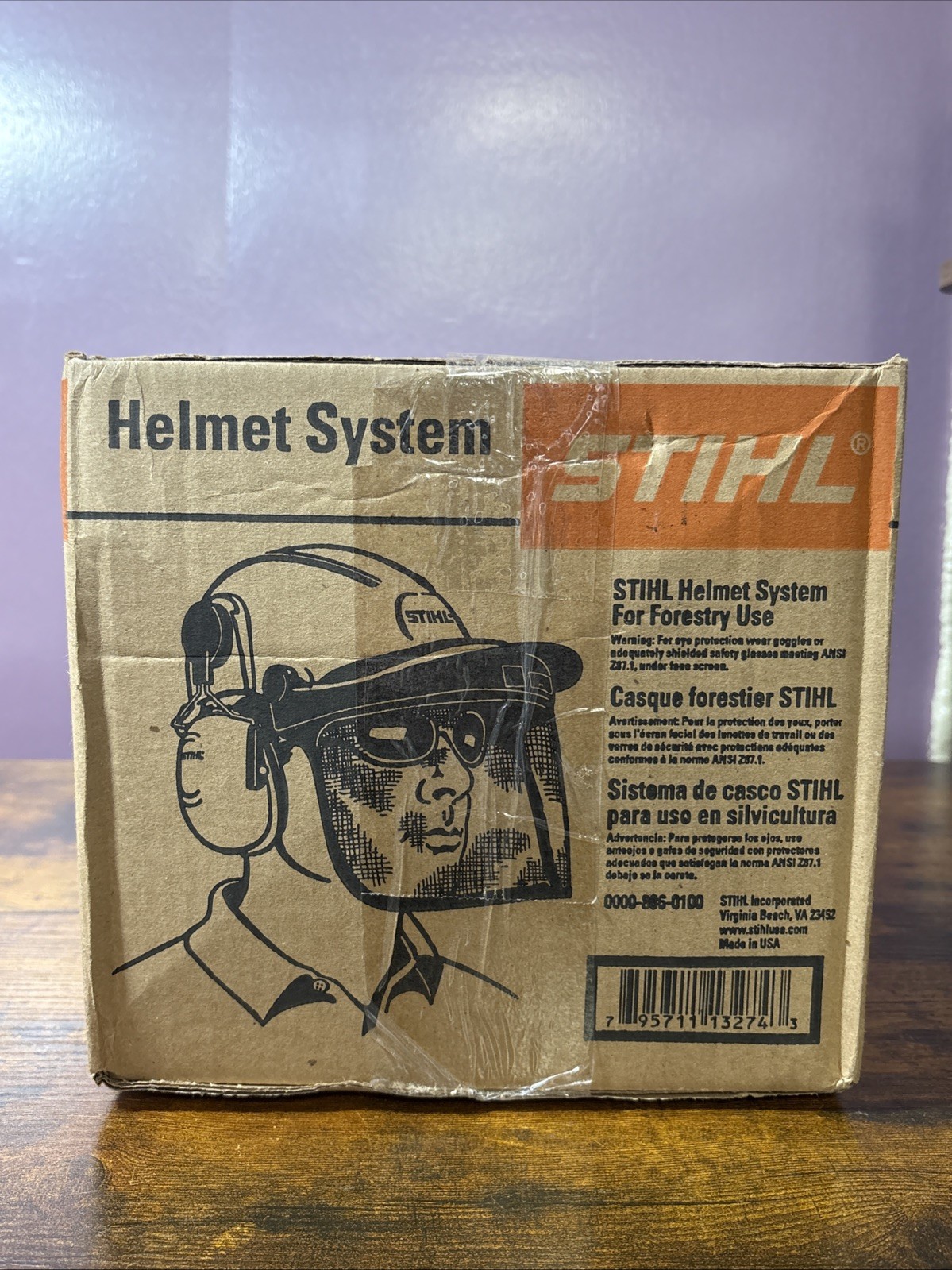 STIHL  chainsaw safety helmet w/ hearing protection 0000 886 0100 new oem