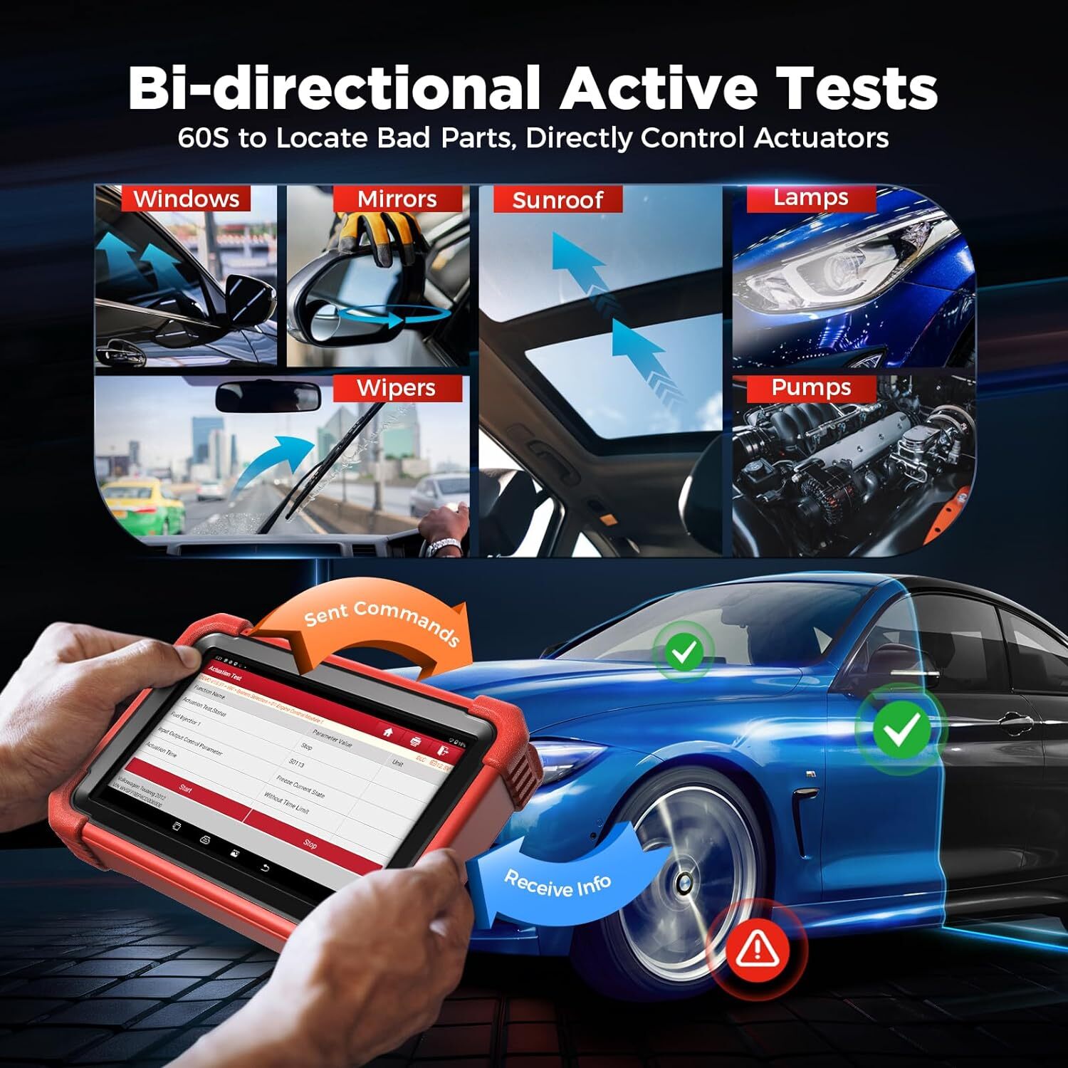 LAUNCH X431 CRP919X PRO Elite Bidirectional Car Diagnostic Scanner Key Coding BT