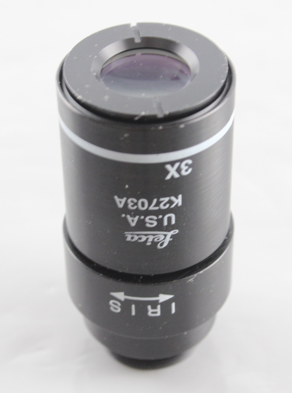 Leica 3x 3/0.075 ∞/- Plan Achro IRIS Macro Microscope Objective RMS K2703A