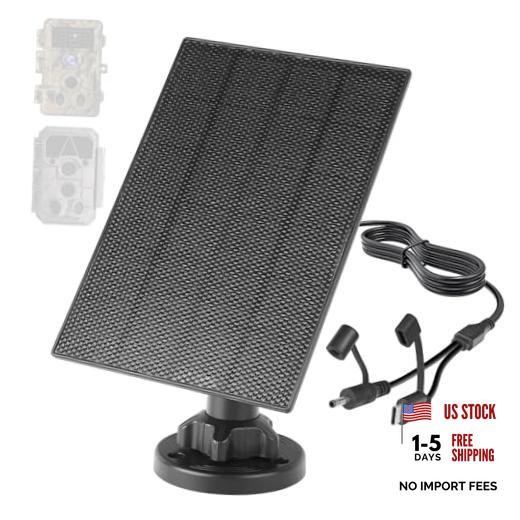 Trail Camera Solar Panel with Battery 4000mAh  3W Hunting Solar Charge | DC