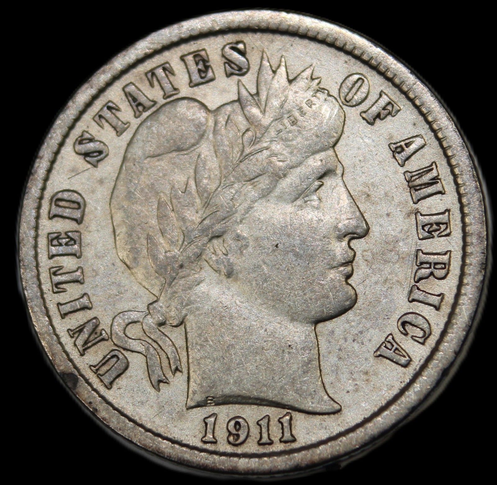 1911 10C Barber Dime-choie uncirculated / free shipping- jam582