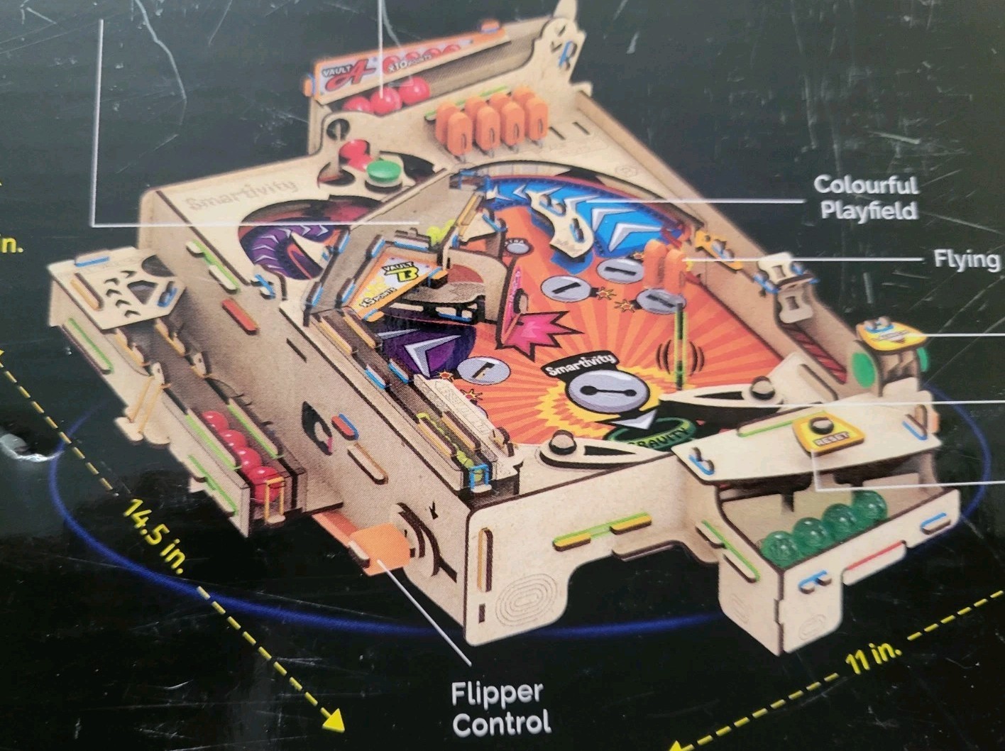 STEM Learning Pinball Machine Kit Smartivity Award Winning Arcade Build It NIB