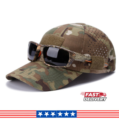 Men Camouflage Baseball Cap Breathable Outdoor Sun Hat 1/2pcs