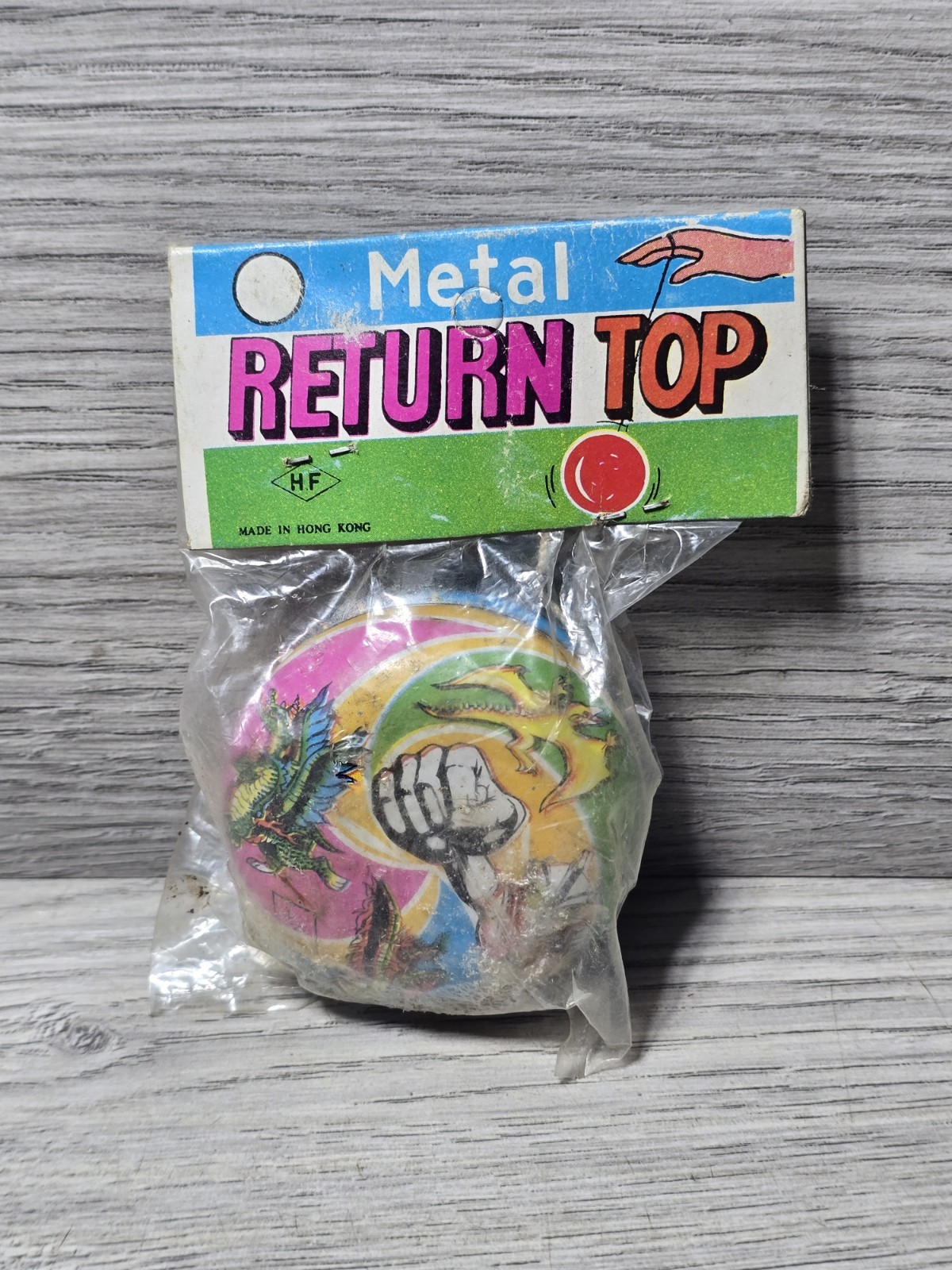 1960s Tin Litho Metal Return Top Ultraman Ace Kaiju Monsters YOYO Sealed