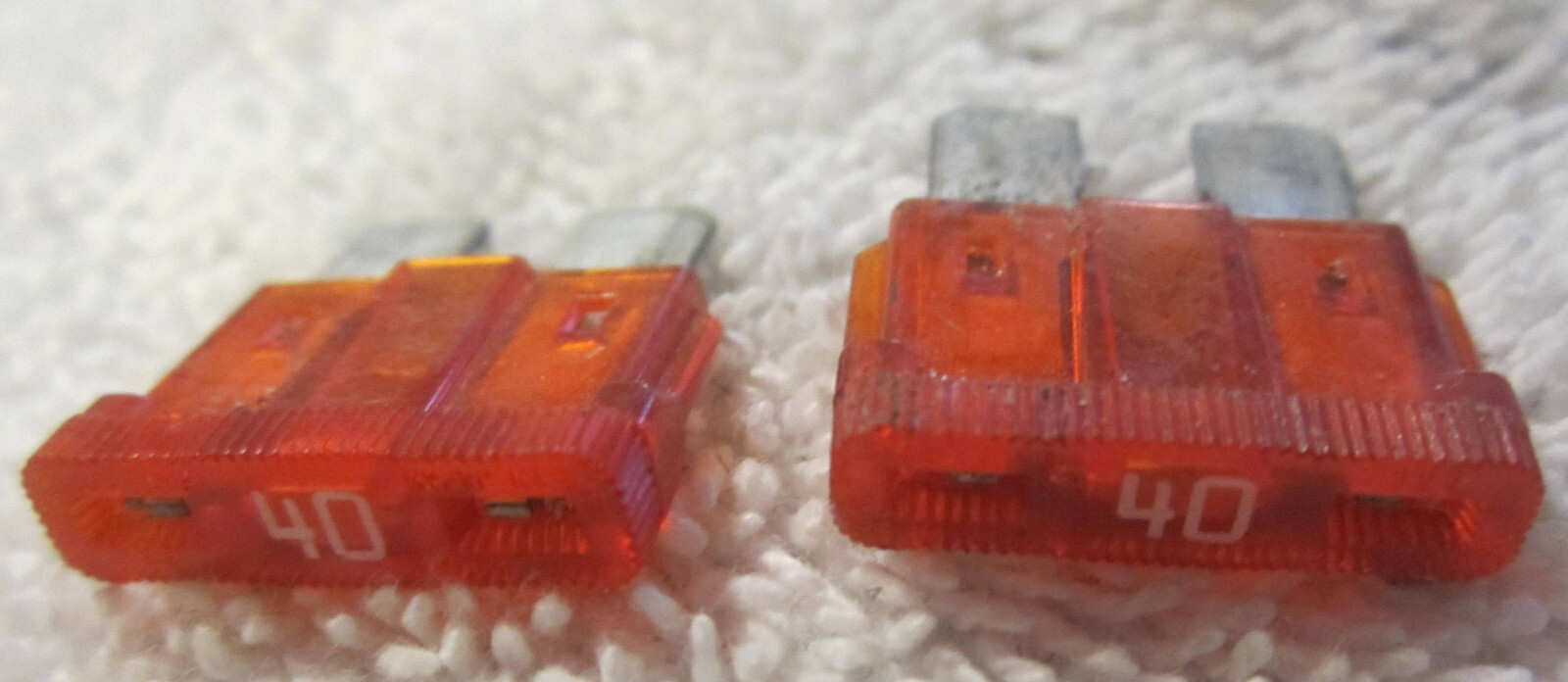 2 lot, Littelfuse 40 amp fuse 257 ATO auto car marine blade