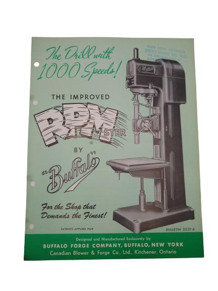 Buffalo Forge Company- No. 1 RPMSTER Bulletin 3257-B