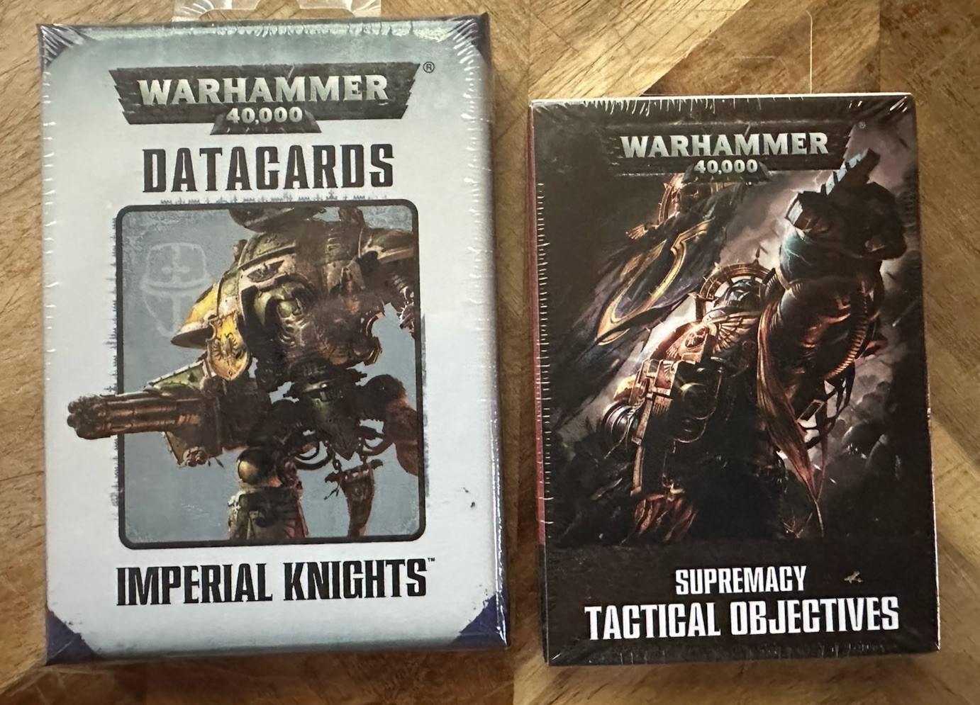 Warhammer 40K Data Cards Imperial Knights And Tactical Objectives, 7th Ed, SIB,