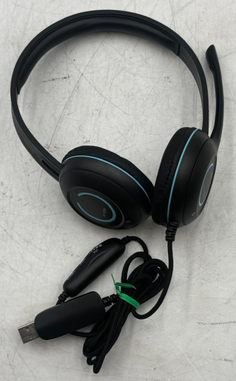 Lot of 35 Cyber Acoustic AC-5008 USB Headsets