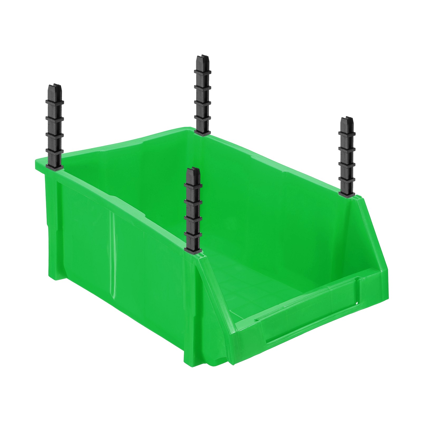 Plastic Shelf Bins 13.8" x 8.7" x 5.9" Wall Mounted Storage Bins, Green