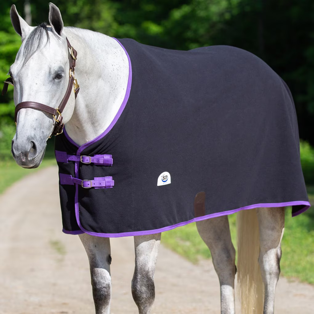 SmartPak Classic Fleece Cooler Black/Purple M (74-76)