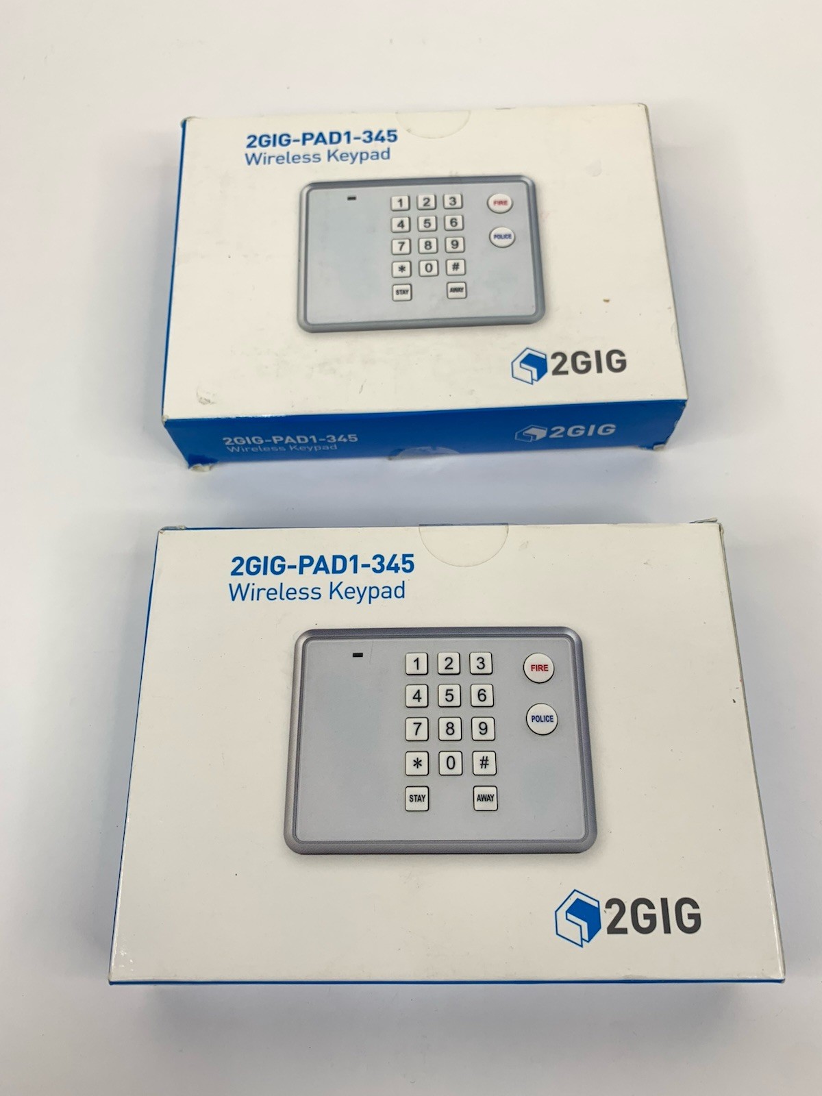 Lot of 2 Nortek Nice Brand 2GIG Wireless Keypad Model 2GIG-PAD1-345 New In Box