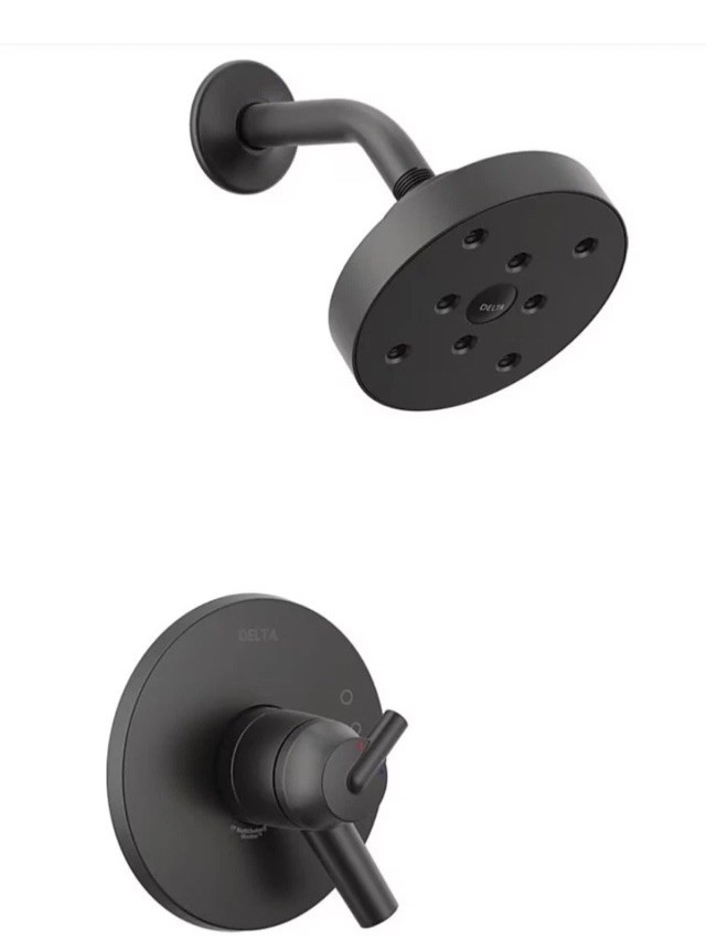 Delta T17259-BL Trinsic 17 Series Dual-Function Shower Trim Kit Matte Black