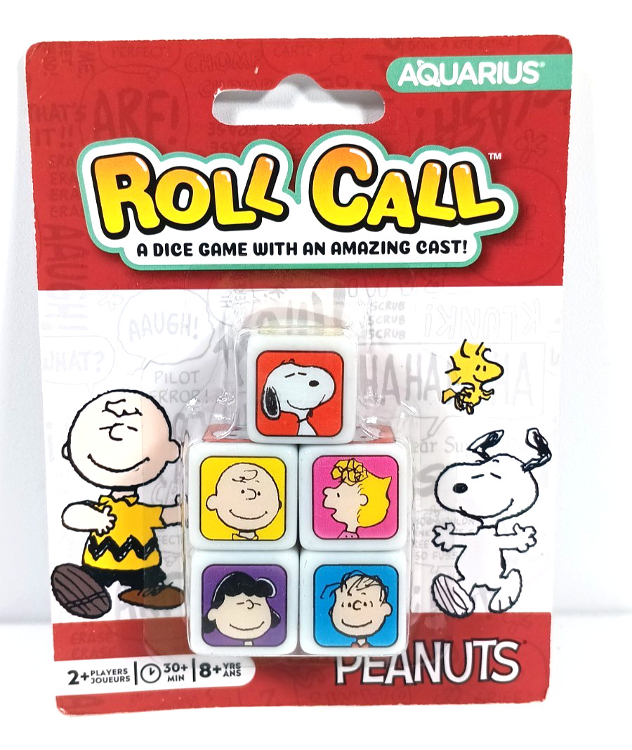 Aquarius Roll Call Dice Peanuts Snoopy Charlie Brown Die Game