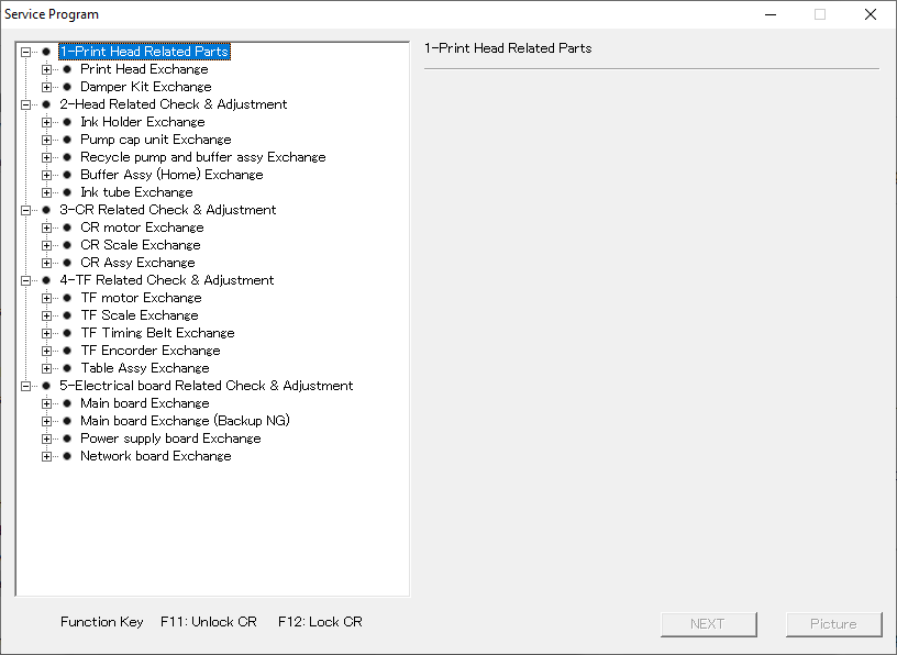 Epson Plotter Adjustment Service Program F2000 Includes Service Manual