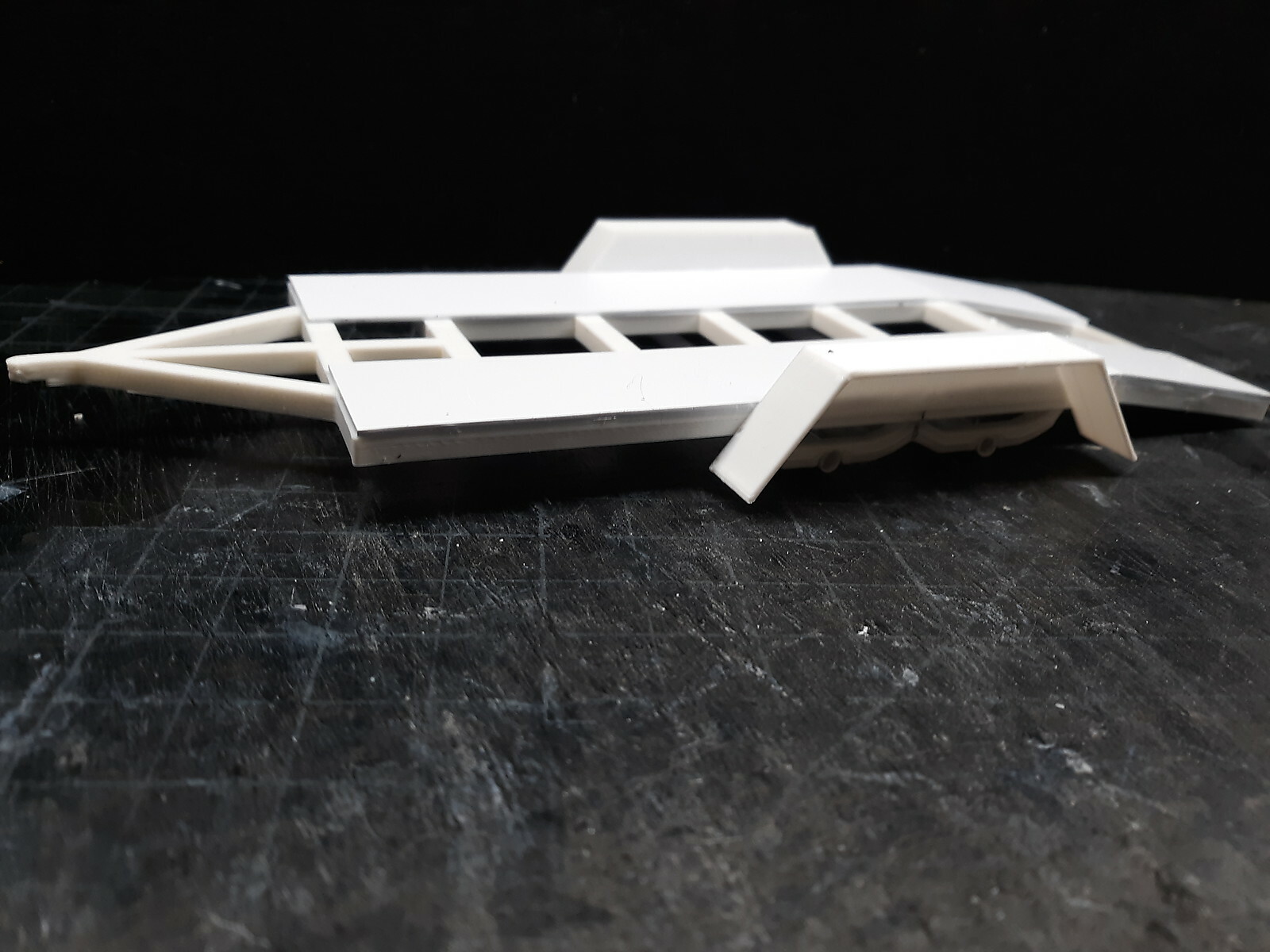 1 Car open trailer  1:24 1:25 scale model kit Assembly required
