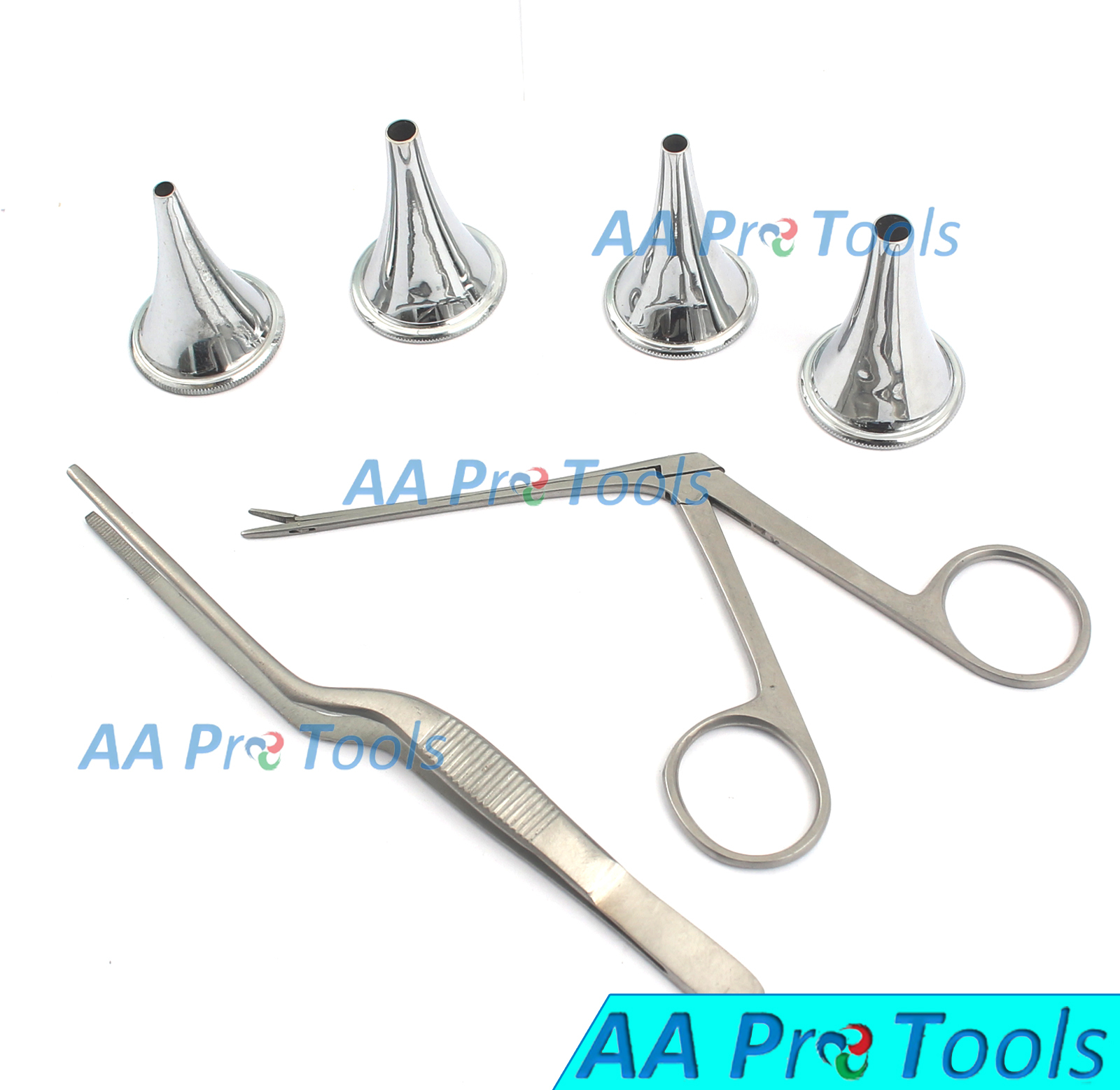6 Pcs Ear Speculum & Micro Ear Alligator & Jensen Forceps, ENT DS-005