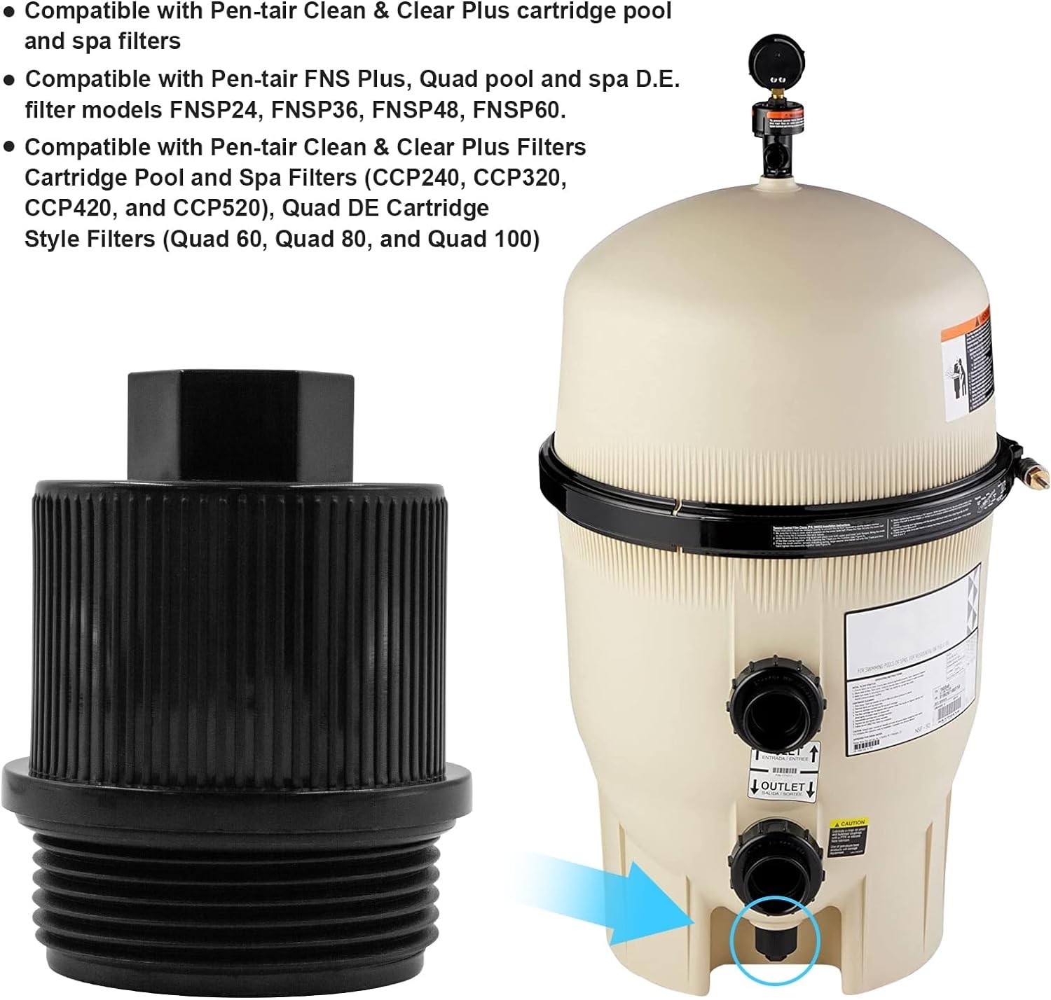 Drain Plug Cap Assembly Replaces 190030 Fits for Pool√