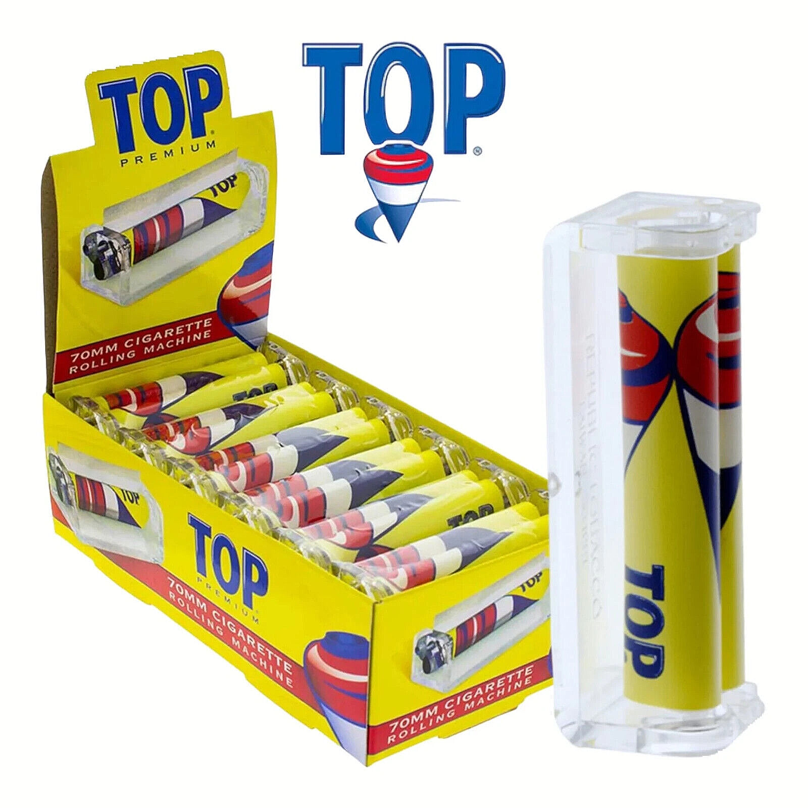 😊 3 X TOP 70MM PREMIUM CIGARETTE ROLLING MACHINE FOR USE WITH 70MM PAPERS 3CT ✨