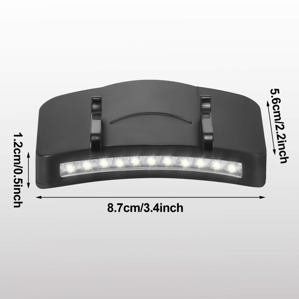 11 LED Beads Mini Cap Clip-on Head Lamp Headlight Hat Mounted Torch Light