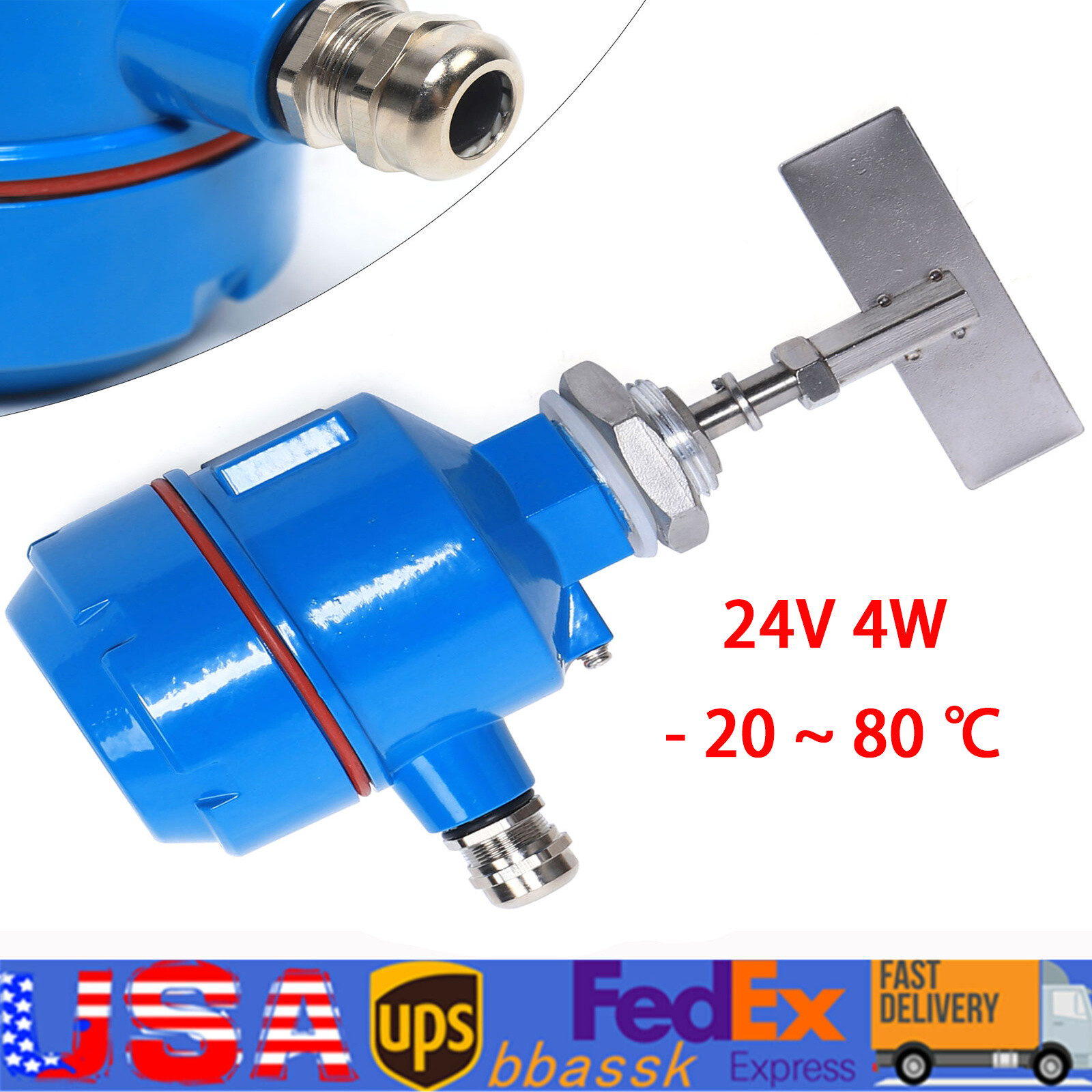 High temperature rotary paddle level switch for solid bin indicator silo sensor