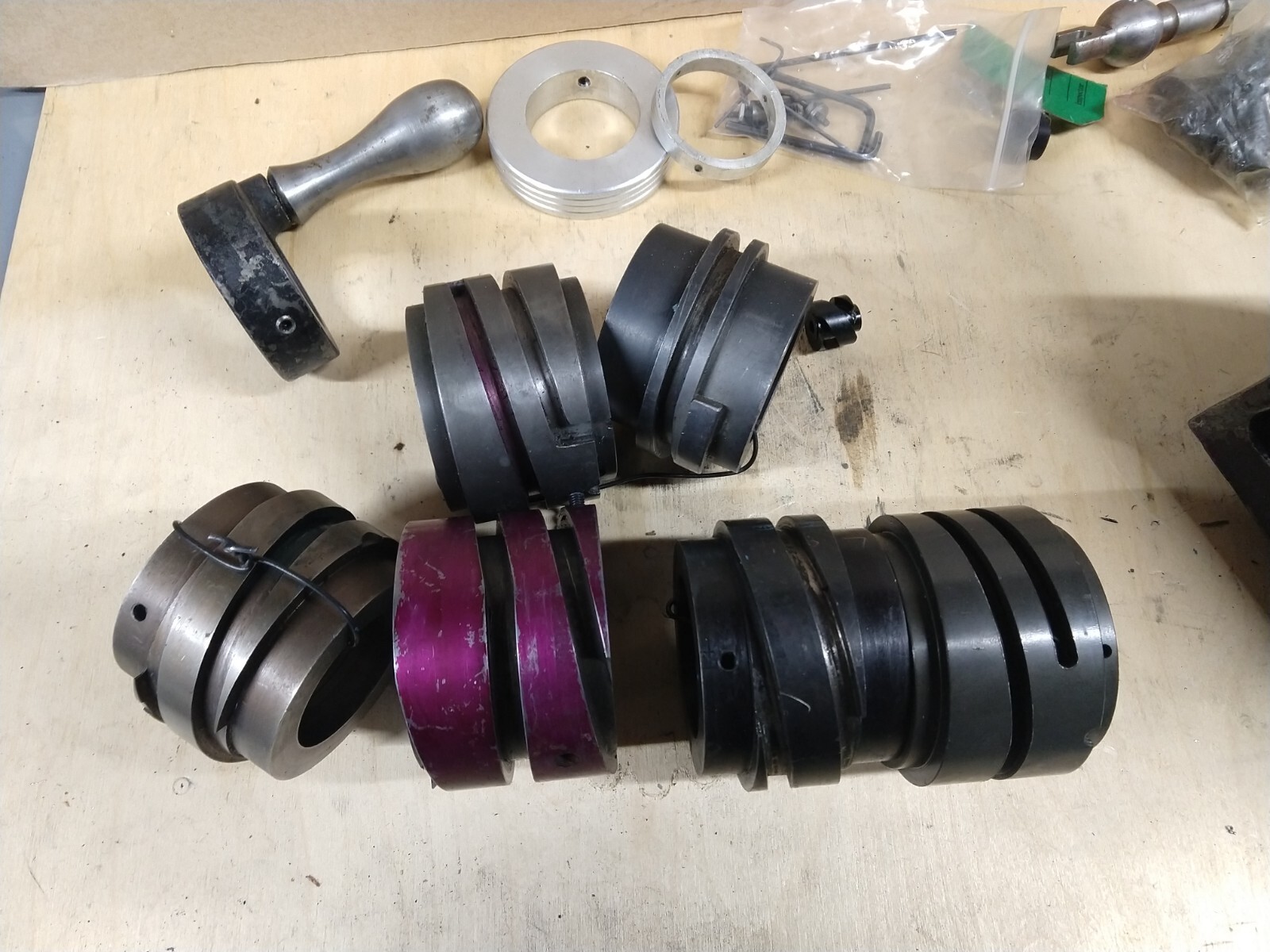 Weldon Axial Relieving Fixture w/ Helical Grinding setup