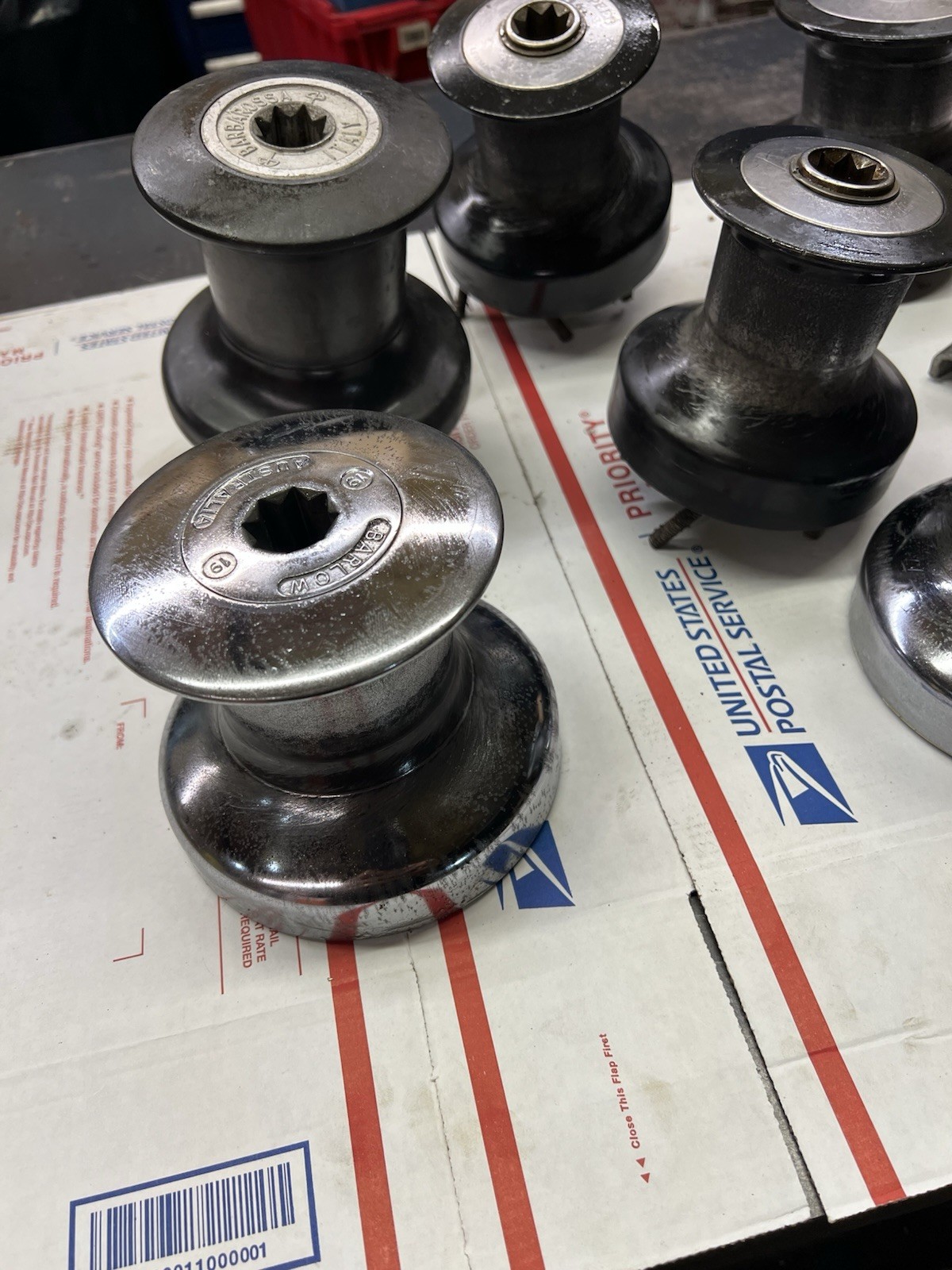 Assorted sail boat winches (7)