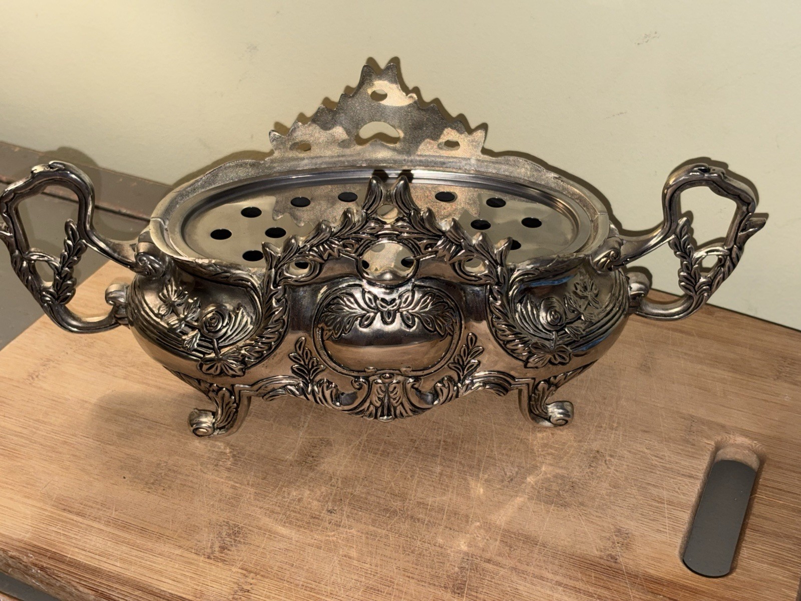 Vintage Godinger Jardiniere Flower Frog Centerpiece 4 Lbs 15 Oz