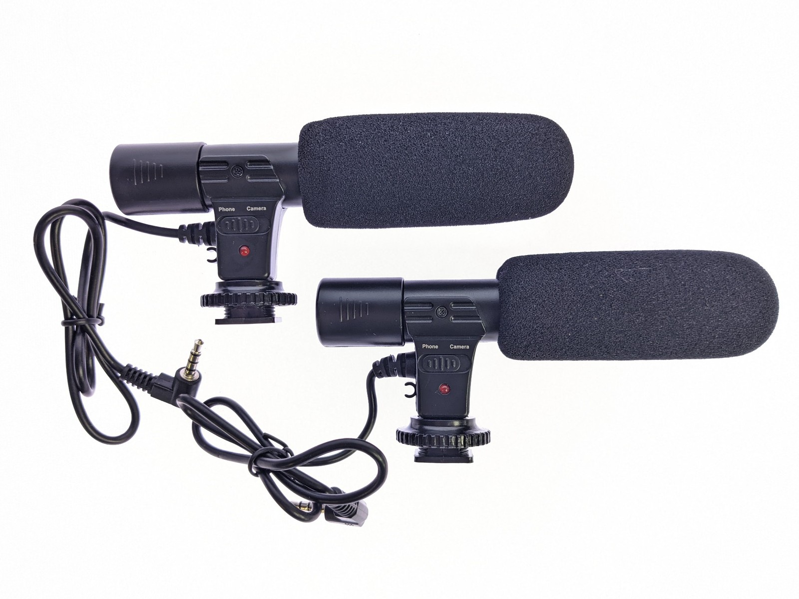 Pack of 2 Directional Shotgun Microphone for Android iPhone & DSLR Cameras