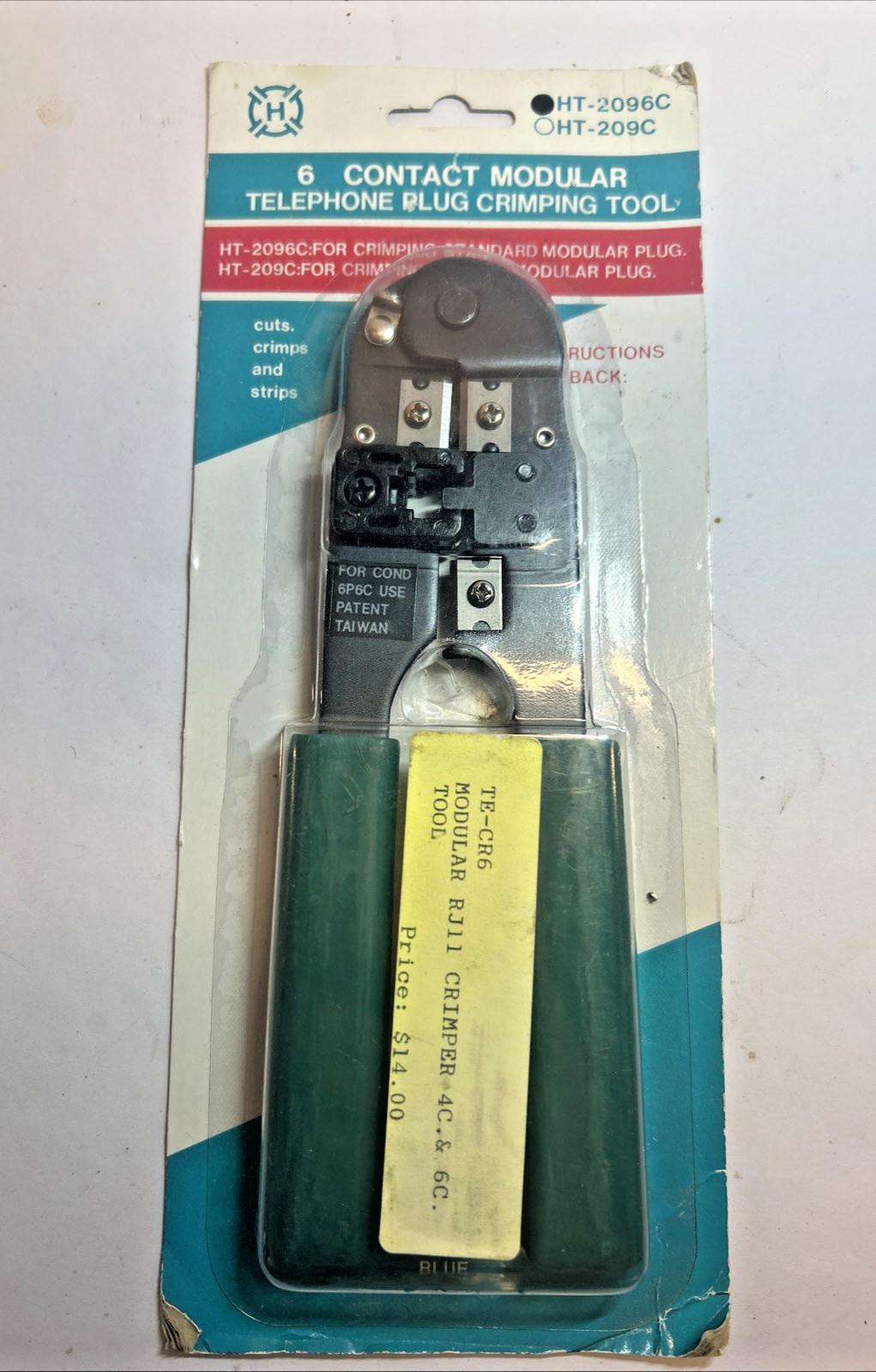 NOS Modular Telephone Plug Crimping Tool HT-2096C Crimping Standard Modular Plug
