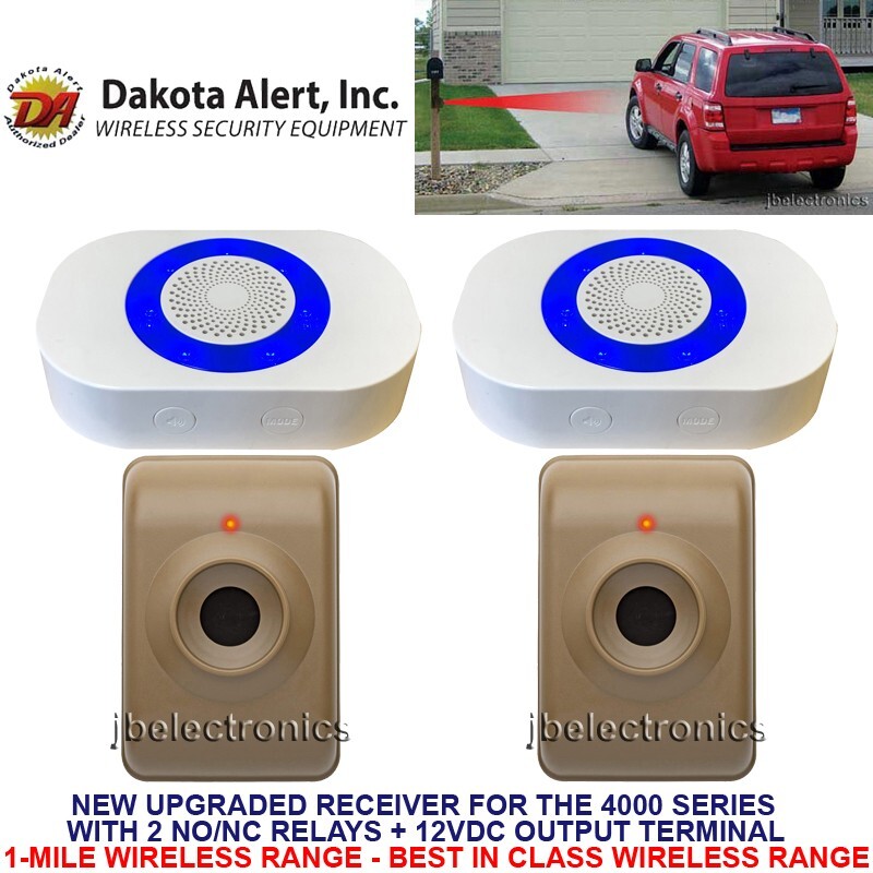 DAKOTA ALERT DCMA-4K PLUS WIRELESS ALARM+12V OUTPUT+RELAYS-2 RECEIVERS-2 SENSORS