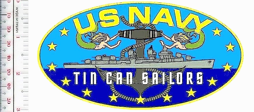 US Navy USN Tin Can Sailors Destroyer Crew Veterans Patch NO TARIFF