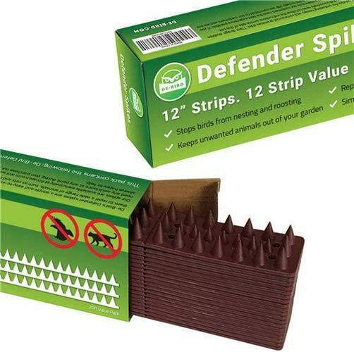 De-Bird Plastic Anti Cat and Bird Deterrent-Outdoor Pest Keep Off Pigeon NEW