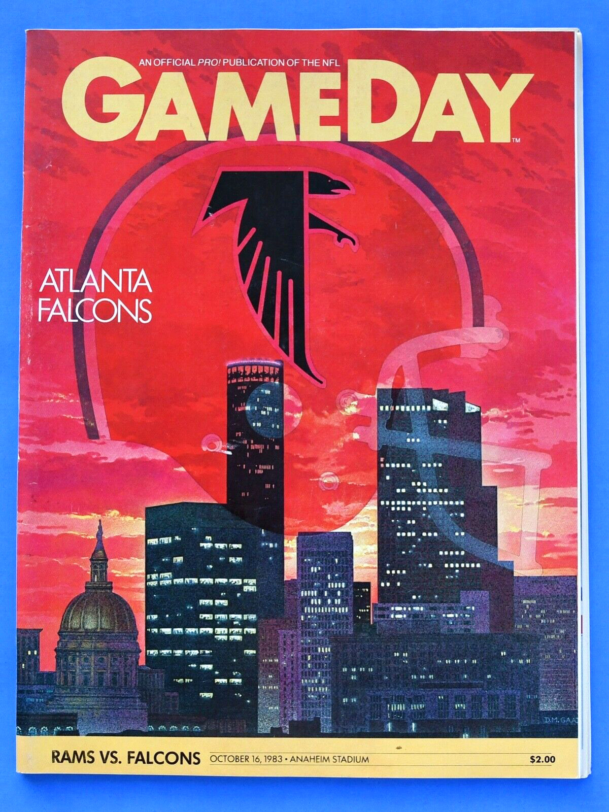 1983 Los Angeles Rams Program. Atlanta Falcons. Eric Dickerson. Dwight Clark NFL