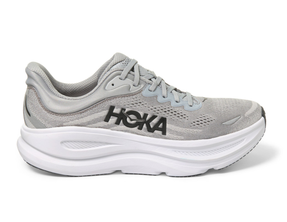 HOKA Bondi 9 Road-Running Shoes - Men's,Color : Galactic Grey-Stellar Grey , New