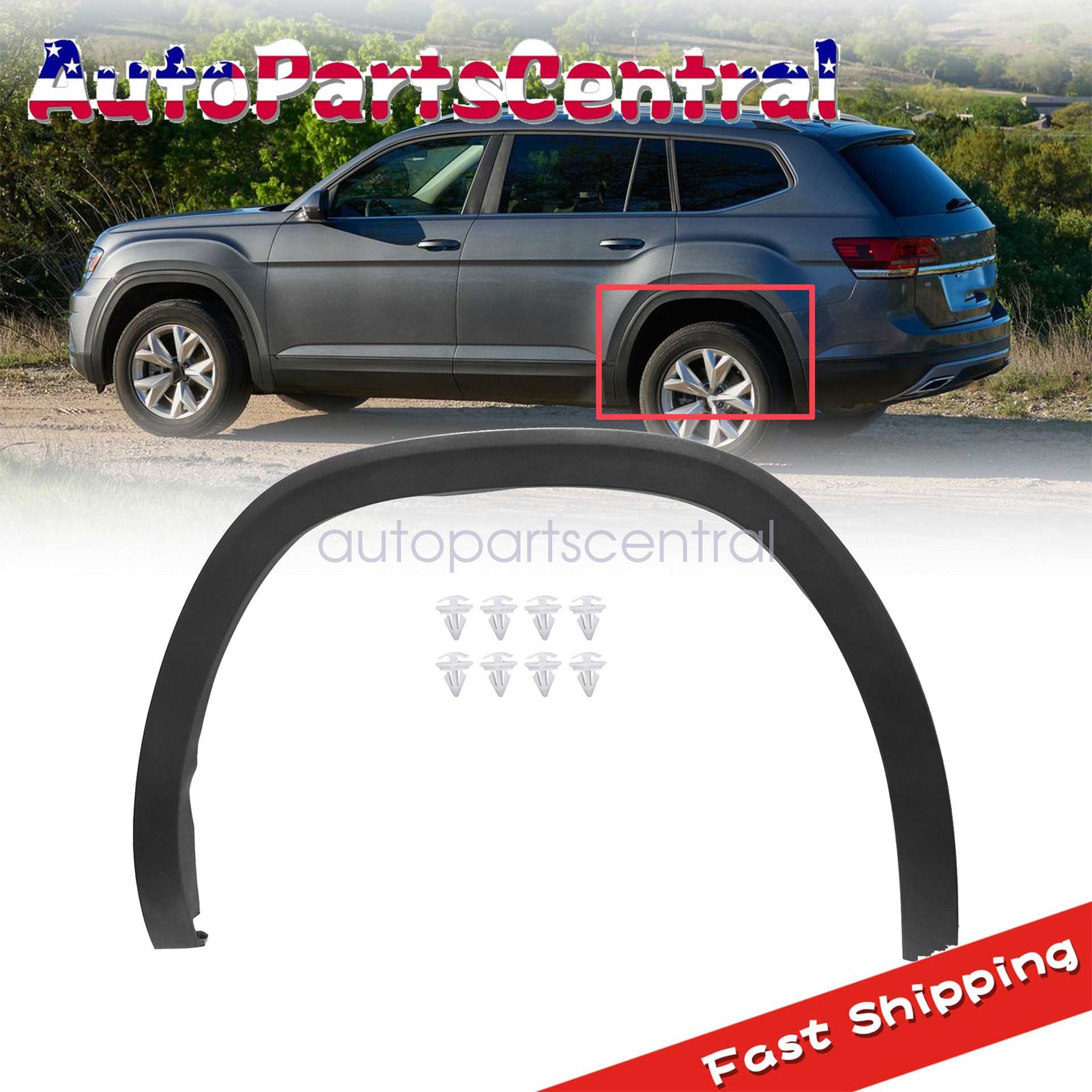 Rear Left Fender Trim For Volkswagen Atlas 2018 2019 2020 Fender Molding Trim